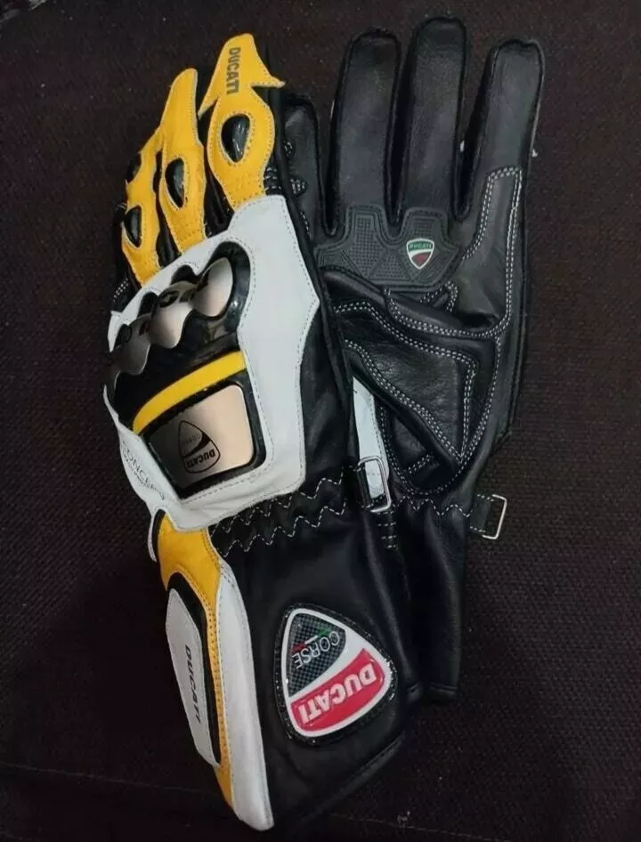 Ducati Men Motorbike Leather Gloves