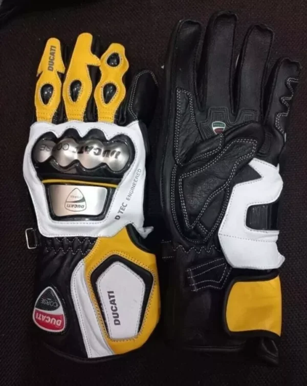 Ducati Men Motorbike Leather Gloves