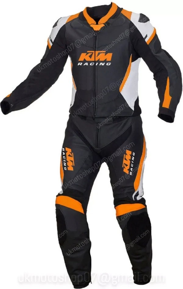 KTM Men Leather Biker Suit