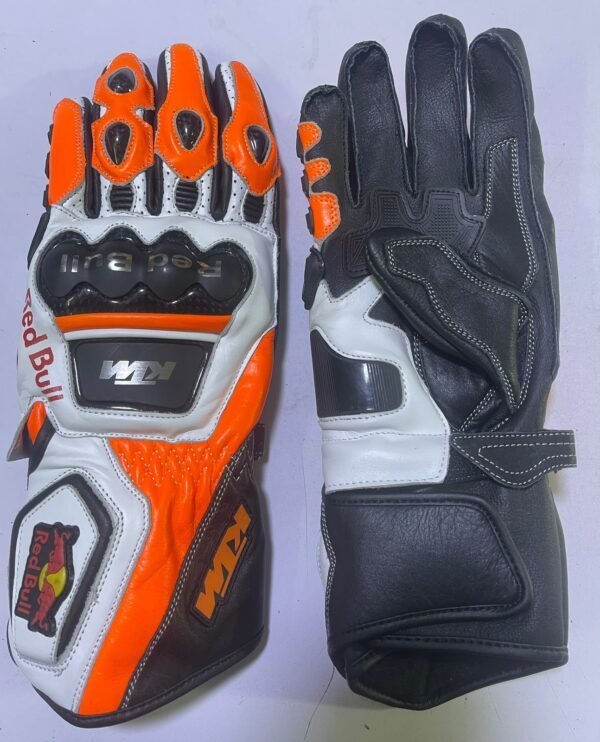 KTM Men Motorbike Leather Gloves