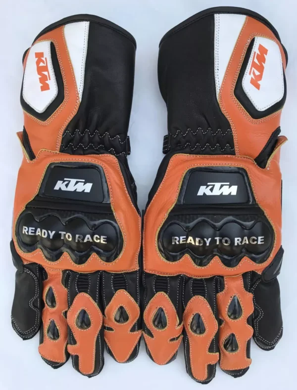 KTM Men Motorbike Leather Gloves