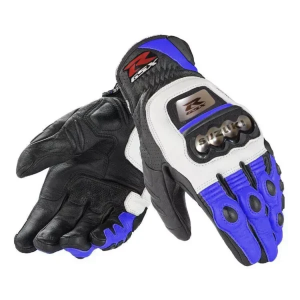 Suzuki Ninja Men Motorbike Leather Gloves