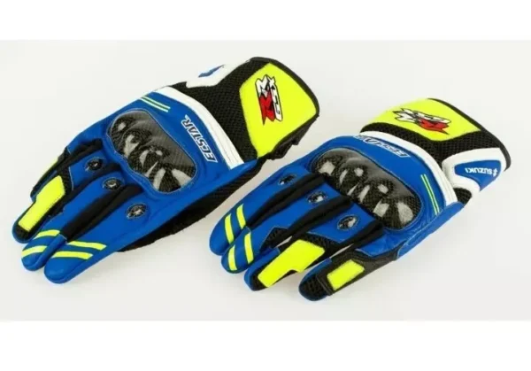 Suzuki Men Motorbike Leather Gloves