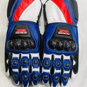 Suzuki Men Motorbike Leather Gloves