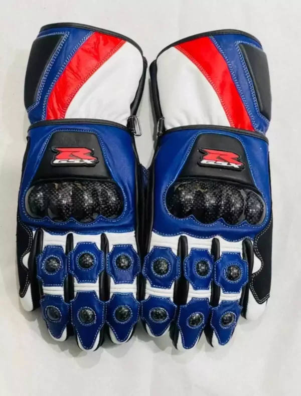 Suzuki Men Motorbike Leather Gloves