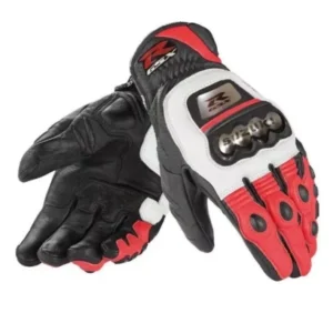Suzuki Men Motorbike Leather Gloves