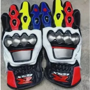 Suzuki Men Motorbike Leather Gloves
