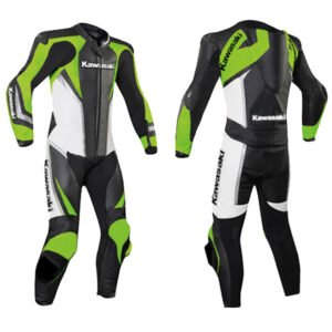 Kawasaki Men Motorbike Leather Jacket