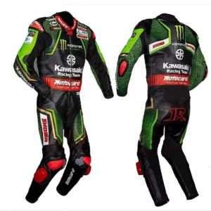 Kawasaki Men Motorbike Leather Jacket