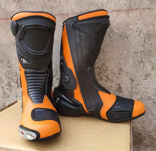 men motorbike leather boots