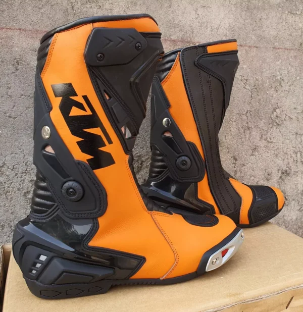men motorbike leather boots