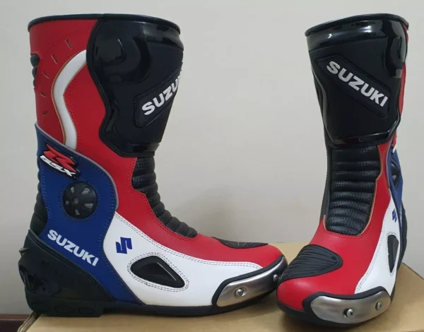 men motorbike leather boots
