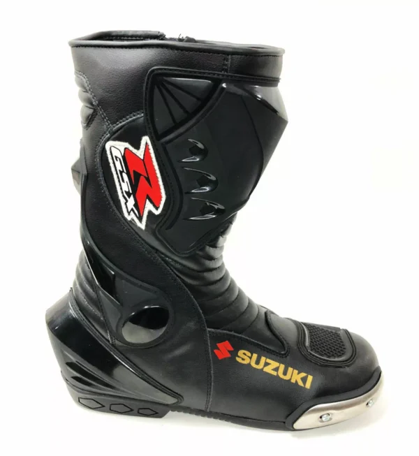 men motorbike leather boots